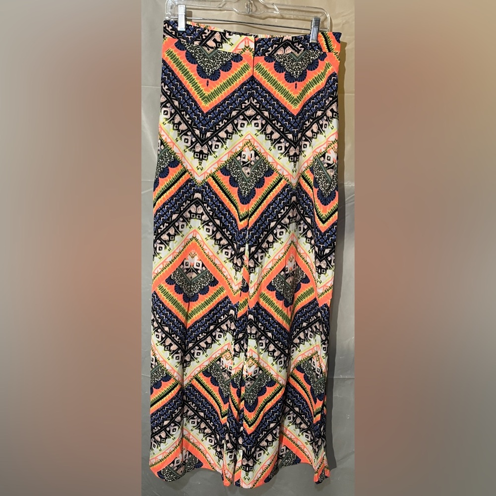 Bebe Multicolor Patterned Wide Leg Pants Size M - image 1